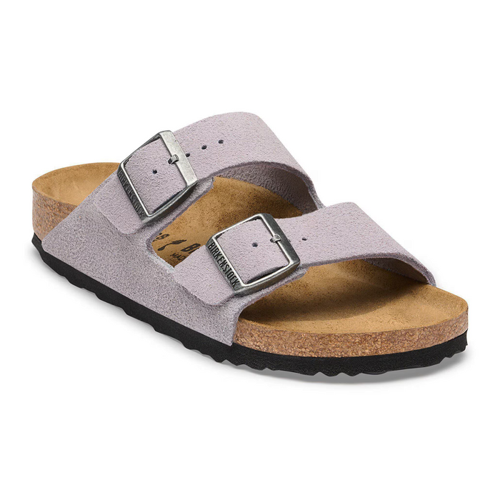 Birkenstock Arizona Slide Sandal (Women) - Lavendar Sky Suede Sandal - Slide - The Heel Shoe Fitters