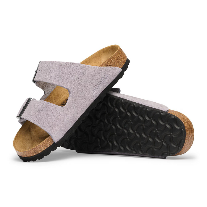 Birkenstock Arizona Slide Sandal (Women) - Lavendar Sky Suede Sandal - Slide - The Heel Shoe Fitters