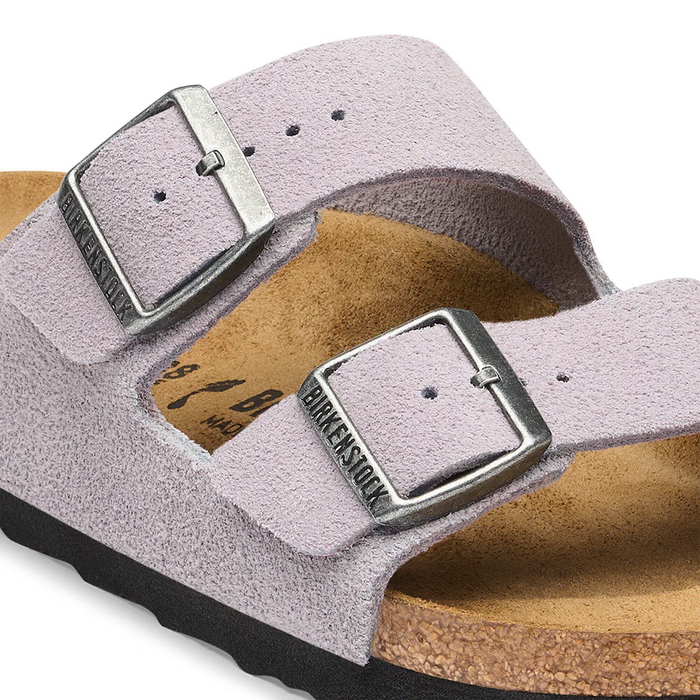 Birkenstock Arizona Slide Sandal (Women) - Lavendar Sky Suede Sandal - Slide - The Heel Shoe Fitters