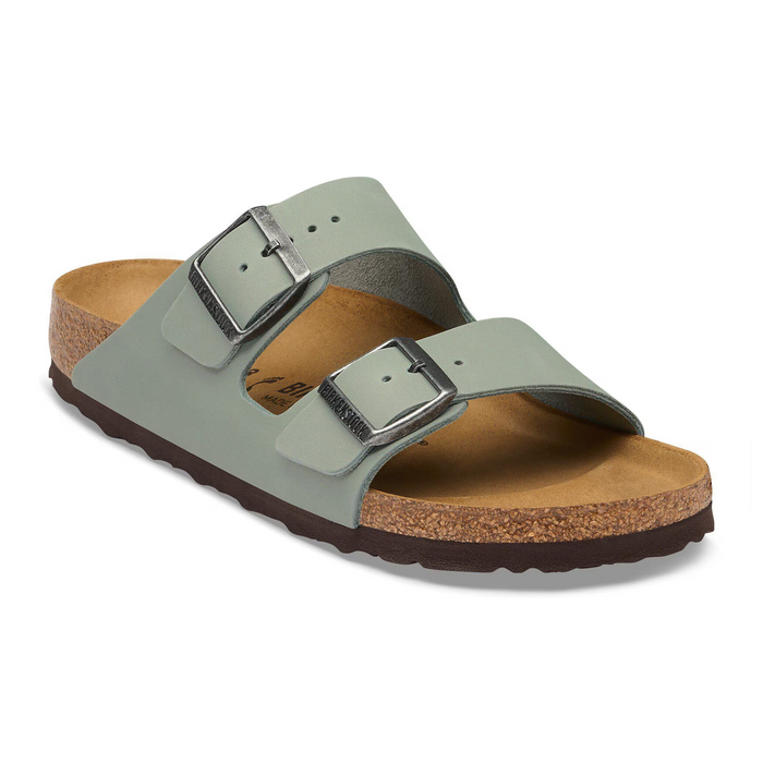 Birkenstock Arizona Slide Sandal (Women) - Pure Sage Oiled Leather Sandal - Slide - The Heel Shoe Fitters