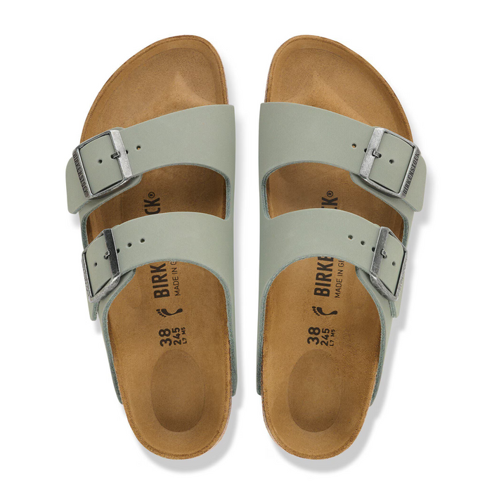 Birkenstock Arizona Slide Sandal (Women) - Pure Sage Oiled Leather Sandal - Slide - The Heel Shoe Fitters