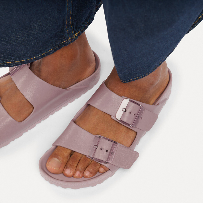 Birkenstock Arizona Stealth Buckle Slide Sandal (Women) - Faded Purple EVA Sandal - Slide - The Heel Shoe Fitters