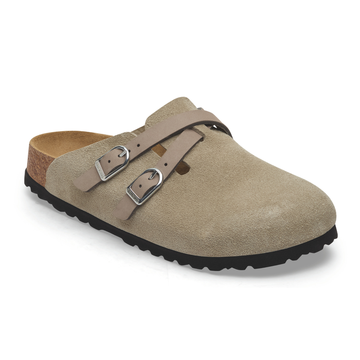 Birkenstock Blair Clog (Women) - Taupe Suede Dress-Casual - Clogs & Mules - The Heel Shoe Fitters