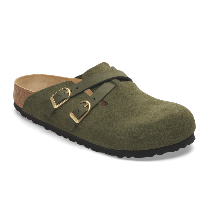 Birkenstock Blair Clog (Women) - Thyme Suede Dress-Casual - Clogs & Mules - The Heel Shoe Fitters