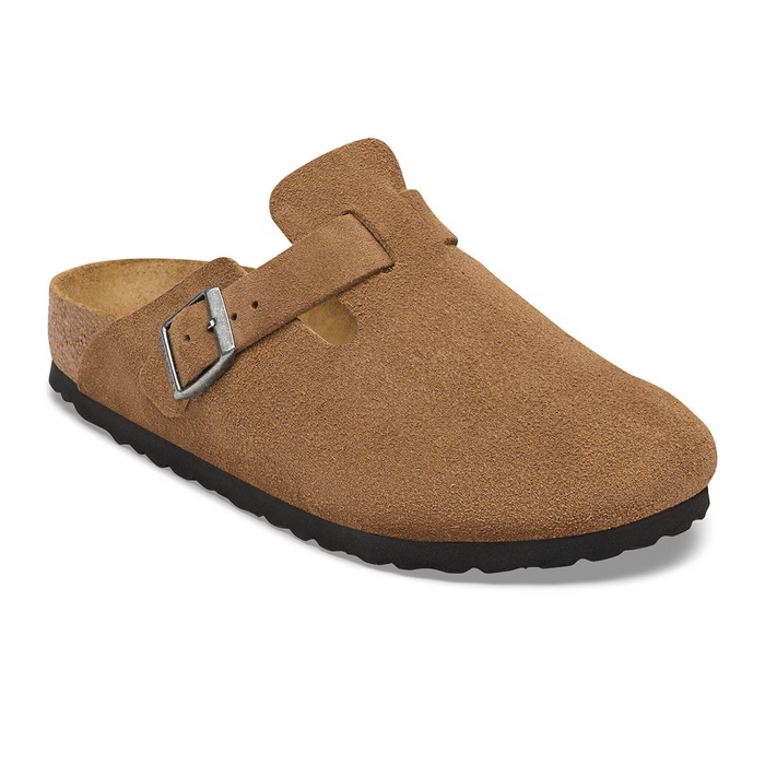 Birkenstock Boston Clog (Men) - Dark Tea Suede Dress-Casual - Clogs & Mules - The Heel Shoe Fitters