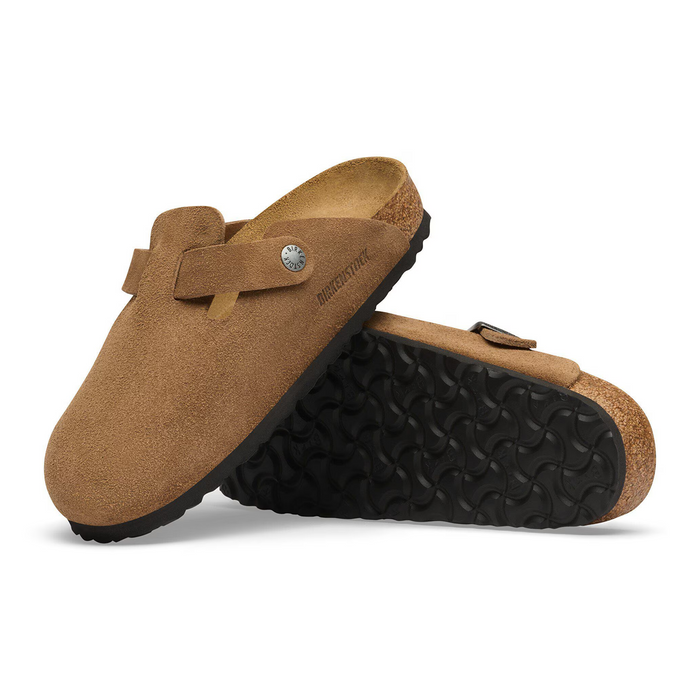Birkenstock Boston Clog (Women) - Dark Tea Suede Dress-Casual - Clogs & Mules - The Heel Shoe Fitters