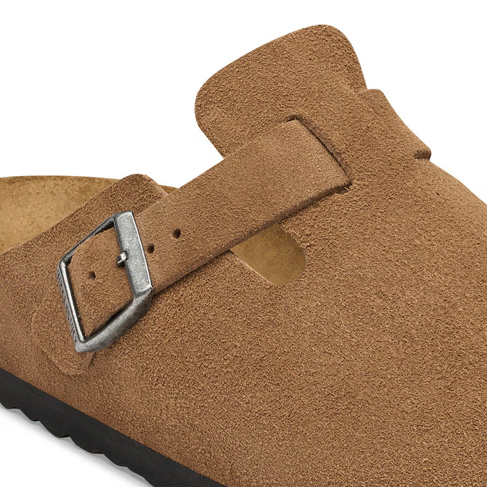 Birkenstock Boston Clog (Women) - Dark Tea Suede Dress-Casual - Clogs & Mules - The Heel Shoe Fitters
