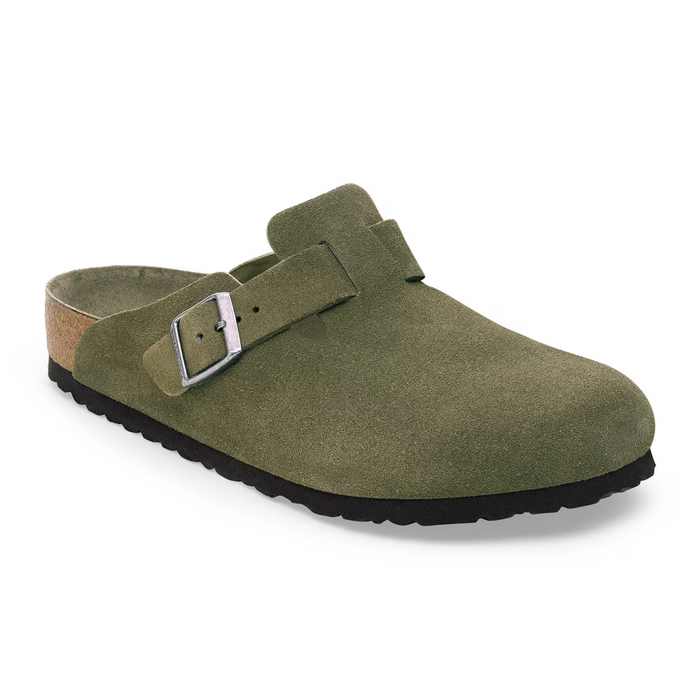 Birkenstock Boston Soft Footbed Clog (Men) - Thyme Suede Dress-Casual - Clogs & Mules - The Heel Shoe Fitters