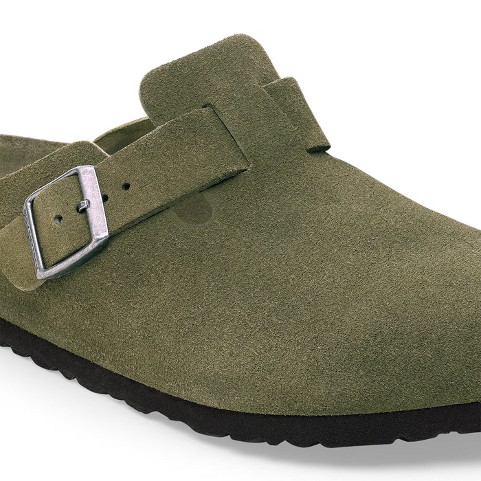 Birkenstock Boston Soft Footbed Clog (Men) - Thyme Suede Dress-Casual - Clogs & Mules - The Heel Shoe Fitters