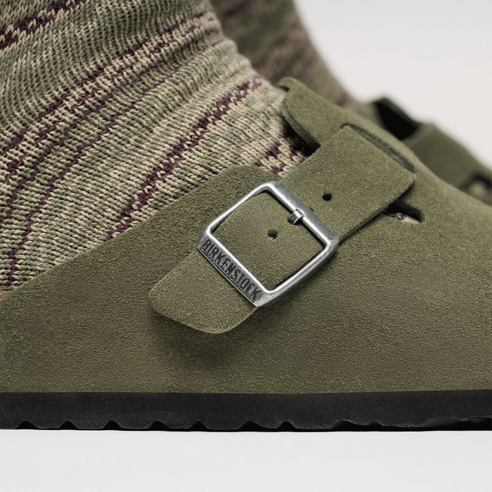 Birkenstock Boston Soft Footbed Clog (Men) - Thyme Suede Dress-Casual - Clogs & Mules - The Heel Shoe Fitters