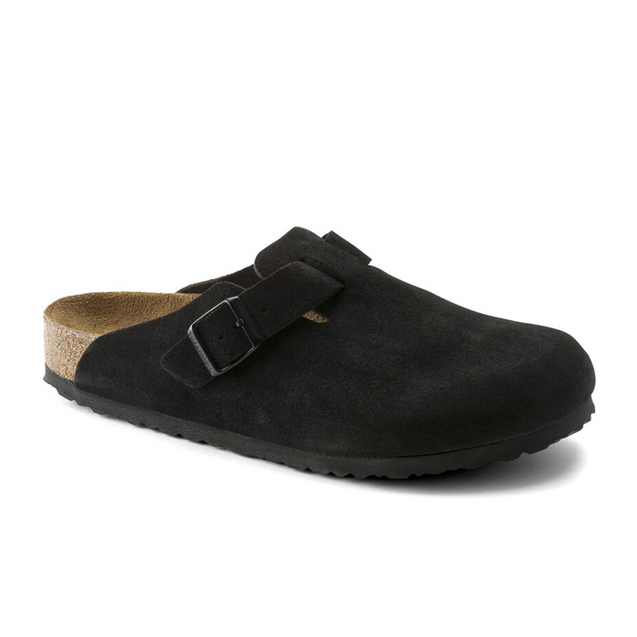 Birkenstock Boston Suede Soft Footbed Clog (Unisex) Dress-Casual - Clogs & Mules - The Heel Shoe Fitters