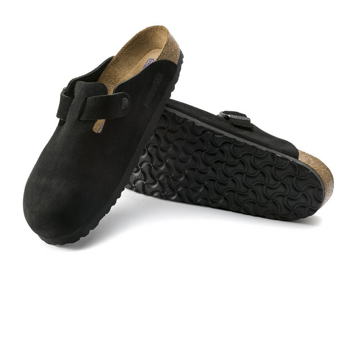 Birkenstock Boston Suede Soft Footbed Clog (Unisex) Dress-Casual - Clogs & Mules - The Heel Shoe Fitters
