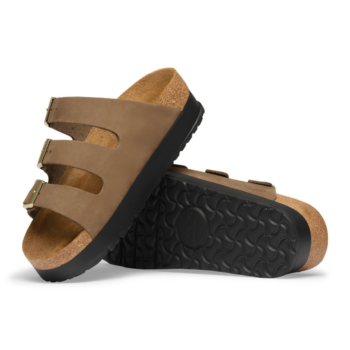 Birkenstock Florida III Flex Platform Slide Sandal (Women) - Dark Tea Nubuck Sandal - Slide - The Heel Shoe Fitters