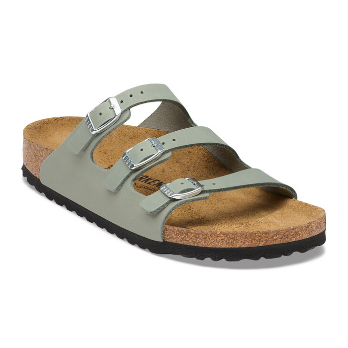 Birkenstock Florida Slide Sandal (Women) - Pure Sage Oiled Leather Sandal - Slide - The Heel Shoe Fitters