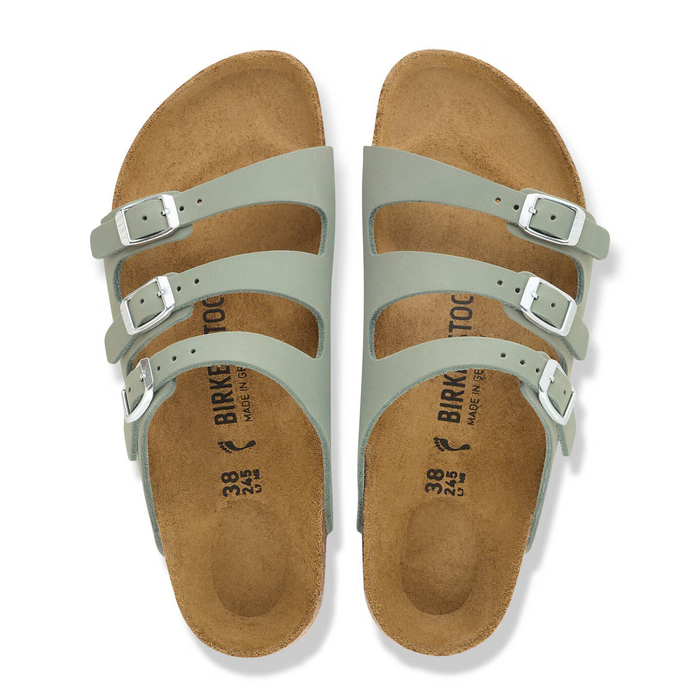 Birkenstock Florida Slide Sandal (Women) - Pure Sage Oiled Leather Sandal - Slide - The Heel Shoe Fitters