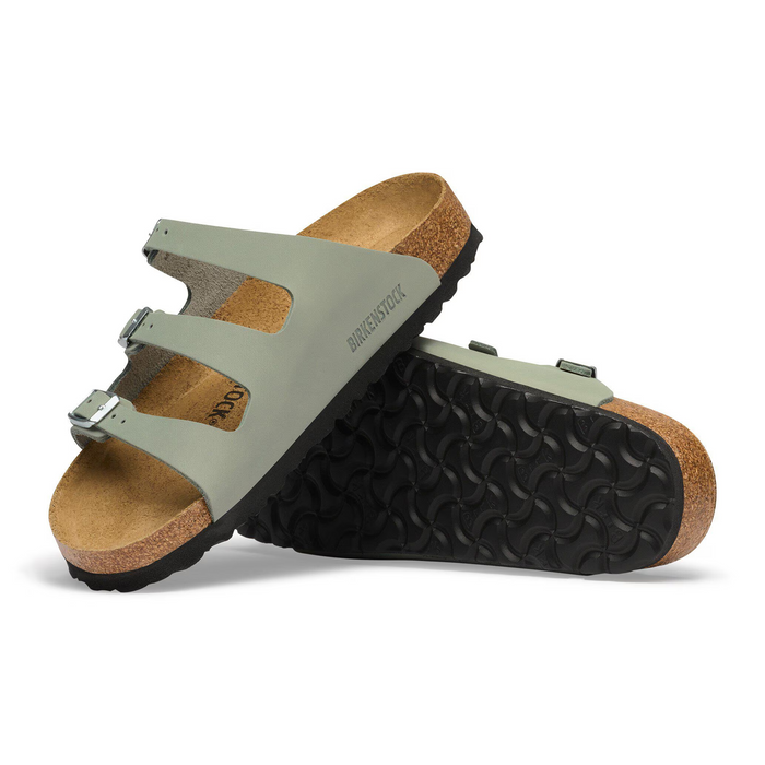 Birkenstock Florida Slide Sandal (Women) - Pure Sage Oiled Leather Sandal - Slide - The Heel Shoe Fitters