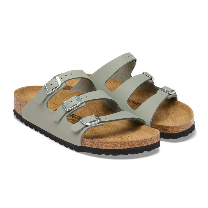 Birkenstock Florida Slide Sandal (Women) - Pure Sage Oiled Leather Sandal - Slide - The Heel Shoe Fitters