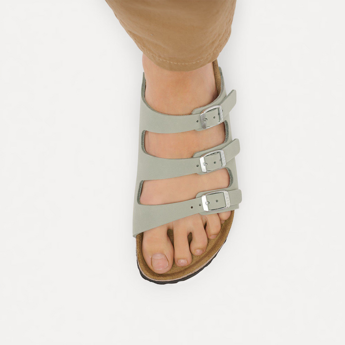 Birkenstock Florida Slide Sandal (Women) - Pure Sage Oiled Leather Sandal - Slide - The Heel Shoe Fitters