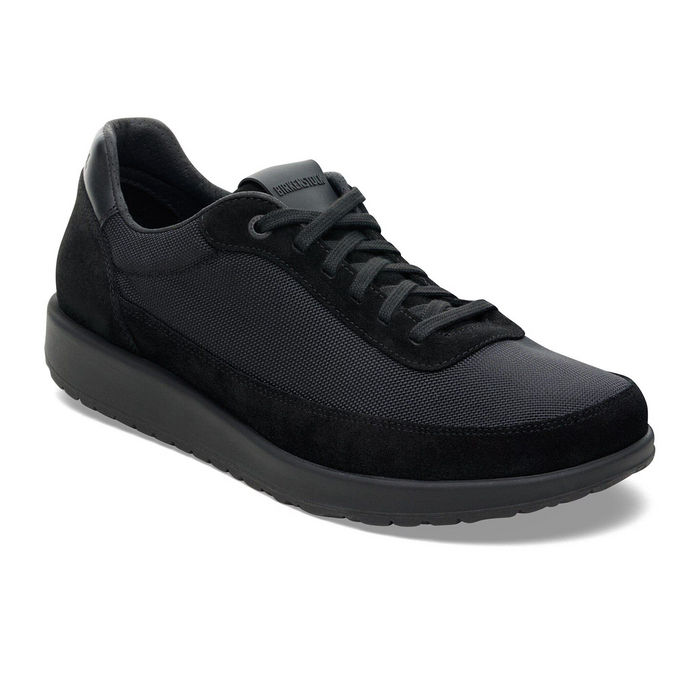 Birkenstock Honnef City Lace Up (Women) - Black/Black Textile Athletic - Casual - Lace Up - The Heel Shoe Fitters