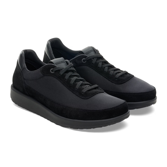 Birkenstock Honnef City Lace Up (Women) - Black/Black Textile Athletic - Casual - Lace Up - The Heel Shoe Fitters