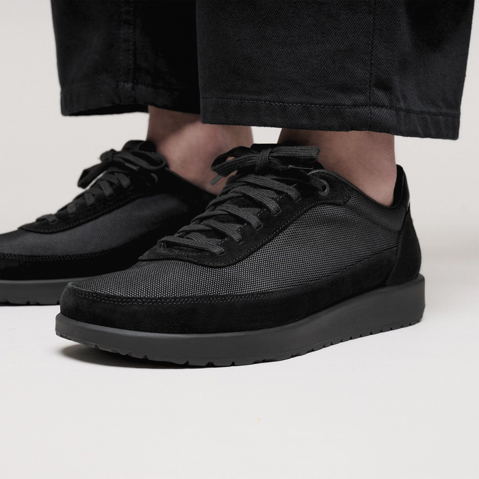 Birkenstock Honnef City Lace Up (Women) - Black/Black Textile Athletic - Casual - Lace Up - The Heel Shoe Fitters