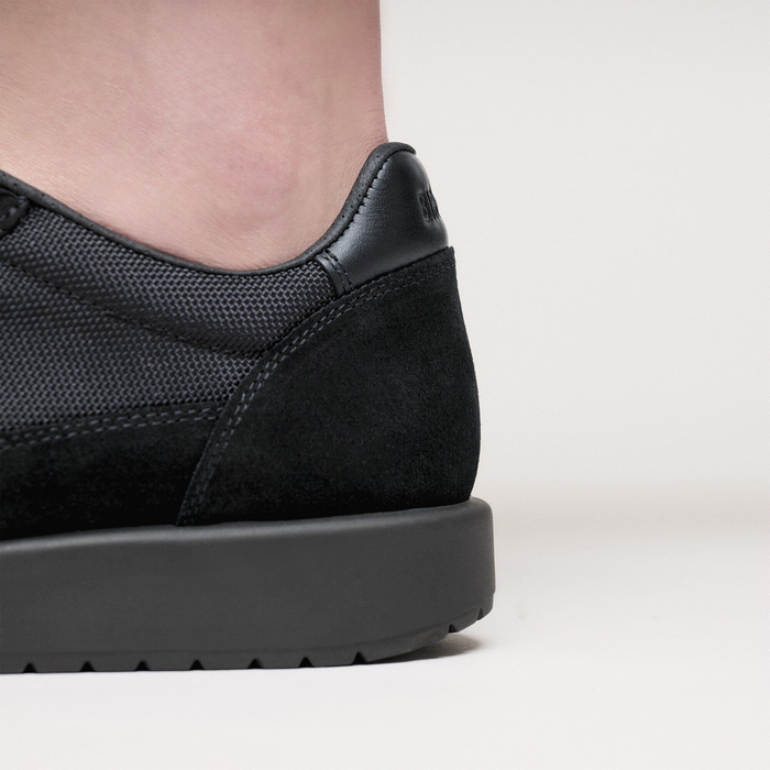 Birkenstock Honnef City Lace Up (Women) - Black/Black Textile Athletic - Casual - Lace Up - The Heel Shoe Fitters