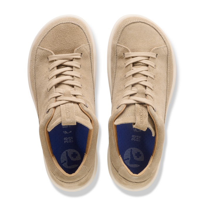 Birkenstock Melbourne Sneaker (Men) - Taupe Suede Athletic - Casual - Lace Up - The Heel Shoe Fitters