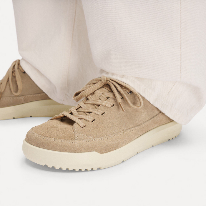 Birkenstock Melbourne Sneaker (Men) - Taupe Suede Athletic - Casual - Lace Up - The Heel Shoe Fitters