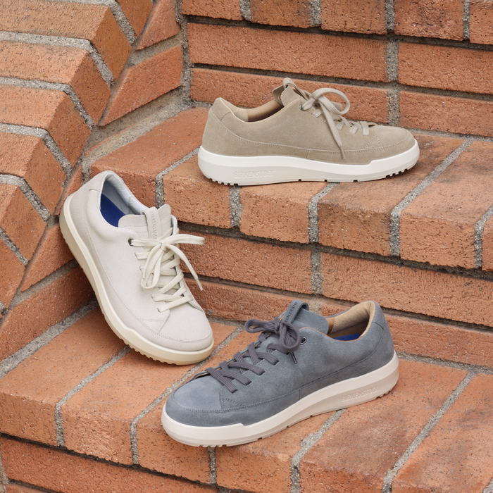 Birkenstock Melbourne Sneaker (Men) - Taupe Suede Athletic - Casual - Lace Up - The Heel Shoe Fitters