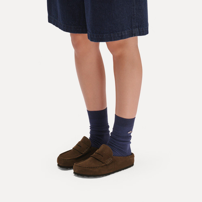 Birkenstock Naples Wrapped Clog (Women) - Carafe Suede Dress-Casual - Clogs & Mules - The Heel Shoe Fitters