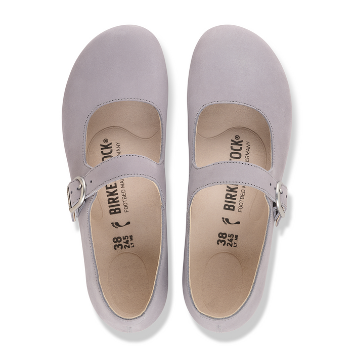 Birkenstock Santa Clarita Mary Jane (Women) - Lavendar Sky Nubuck Dress-Casual - Flat - The Heel Shoe Fitters