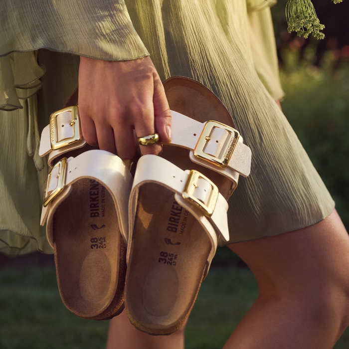 Birkenstock Sydney Luxe Buckle Slide Sandal (Women) Sandal - Slide - The Heel Shoe Fitters