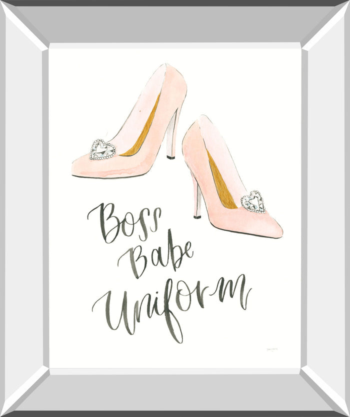 Boss Babe III By Jenaya Jackson - Mirror Framed Print Wall Art - White