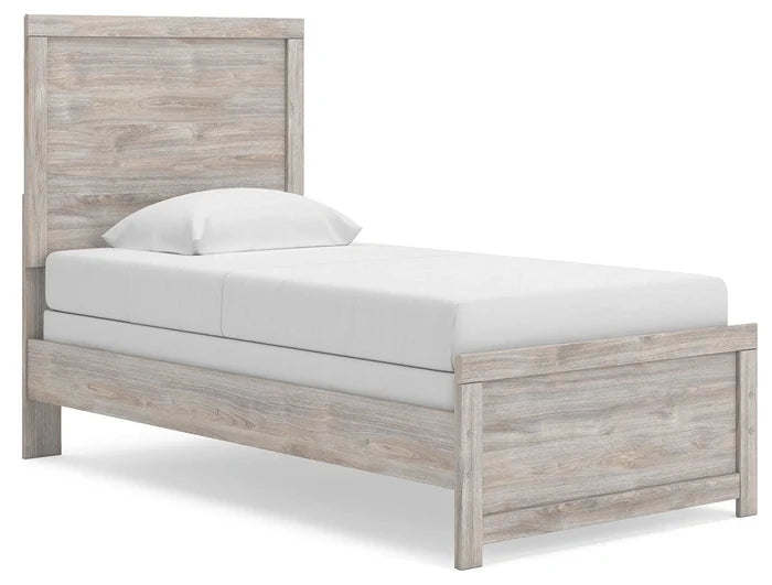 Gray / Twin / Panel Bed