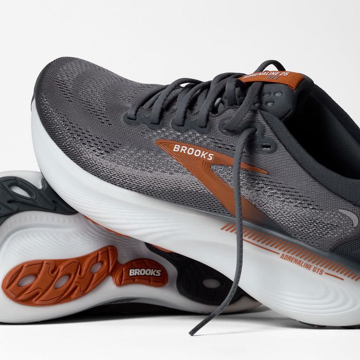Brooks Adrenaline GTS 25 Running Shoe (Men) - Turbulence/Bombay Brown/Grey Athletic - Running - Stability - The Heel Shoe Fitters