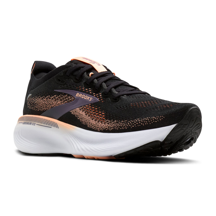Brooks Adrenaline GTS 25 Running Shoe (Women) - Black/Peach/Mulled Grape Athletic - Running - Stability - The Heel Shoe Fitters