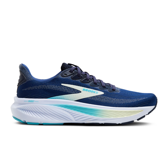Brooks Ghost 17 Running Shoe (Women) - Navy/Green/Turquoise Athletic - Running - Neutral - The Heel Shoe Fitters
