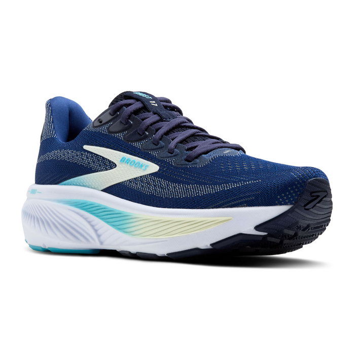 Brooks Ghost 17 Running Shoe (Women) - Navy/Green/Turquoise Athletic - Running - Neutral - The Heel Shoe Fitters