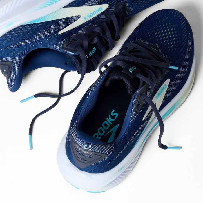 Brooks Ghost 17 Running Shoe (Women) - Navy/Green/Turquoise Athletic - Running - Neutral - The Heel Shoe Fitters