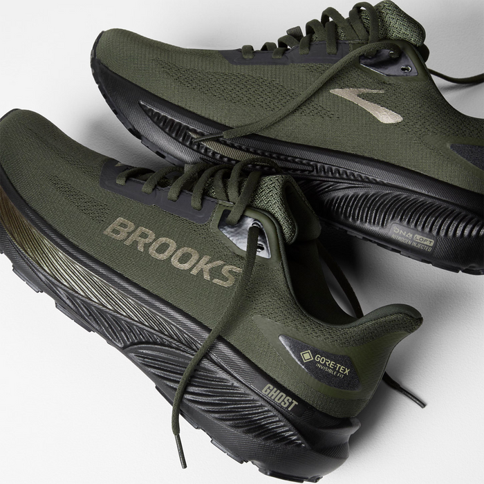 Brooks Ghost 18 GTX Running Shoe (Men) - Forest/Black/Metallic Athletic - Running - Neutral - The Heel Shoe Fitters