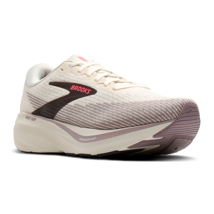 Brooks Ghost Amp Running Shoe (Women) - Arctic Wolf/Dove/Pink Athletic - Running - Neutral - The Heel Shoe Fitters