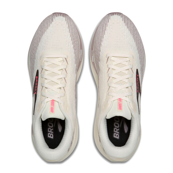 Brooks Ghost Amp Running Shoe (Women) - Arctic Wolf/Dove/Pink Athletic - Running - Neutral - The Heel Shoe Fitters