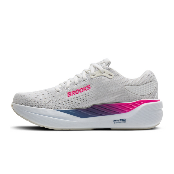 Brooks Ghost Max 3 Running Shoe (Women) - White/Moonlight/Pink Athletic - Running - Cushion - The Heel Shoe Fitters