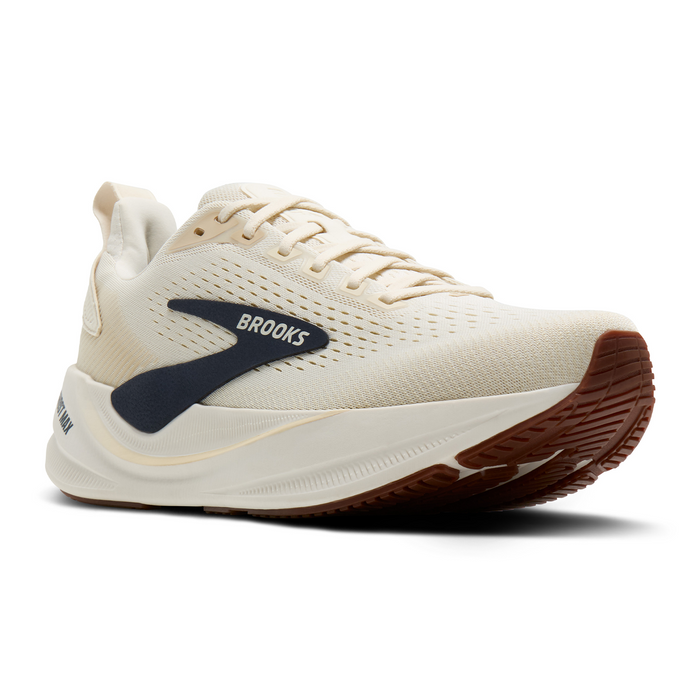 Brooks Ghost Max 4 Running Shoe (Men) - Arctic Wolf/Navy/Coconut Athletic - Running - Cushion - The Heel Shoe Fitters