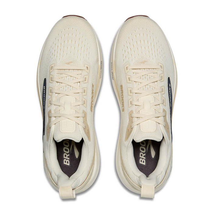 Brooks Ghost Max 4 Running Shoe (Men) - Arctic Wolf/Navy/Coconut Athletic - Running - Cushion - The Heel Shoe Fitters