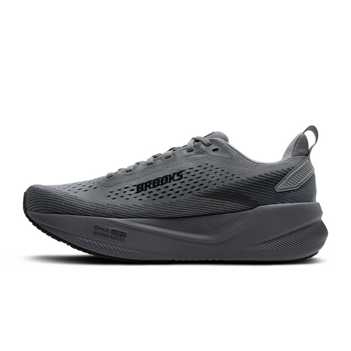 Brooks Ghost Max 4 Running Shoe (Men) - Grey/Grey/Ebony Athletic - Running - Cushion - The Heel Shoe Fitters