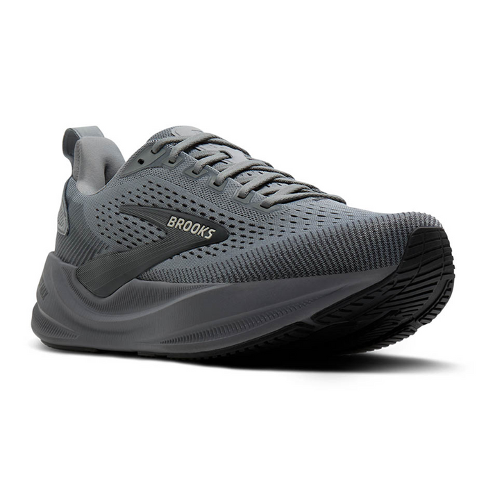 Brooks Ghost Max 4 Running Shoe (Men) - Grey/Grey/Ebony Athletic - Running - Cushion - The Heel Shoe Fitters
