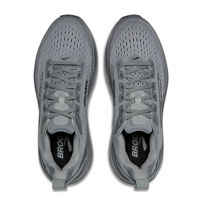 Brooks Ghost Max 4 Running Shoe (Men) - Grey/Grey/Ebony Athletic - Running - Cushion - The Heel Shoe Fitters