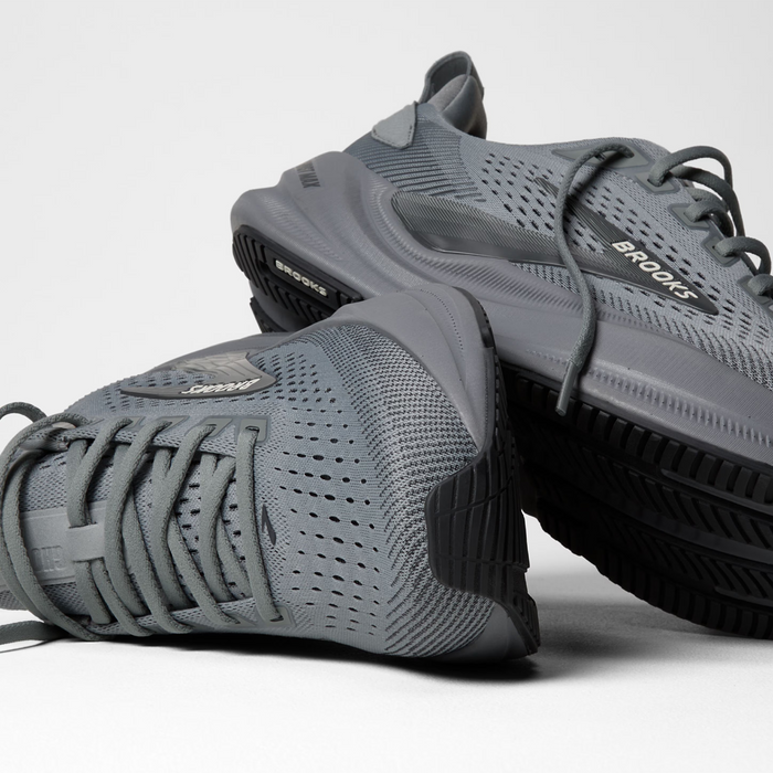 Brooks Ghost Max 4 Running Shoe (Men) - Grey/Grey/Ebony Athletic - Running - Cushion - The Heel Shoe Fitters