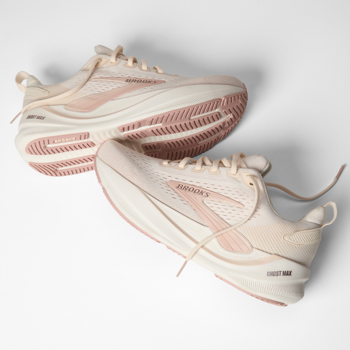 Brooks Ghost Max 4 Running Shoe (Women) - Arctic Wolf/Rose/Coconut Athletic - Running - Cushion - The Heel Shoe Fitters